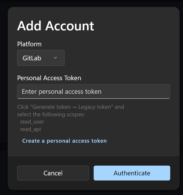 GitLab Integration screenshot